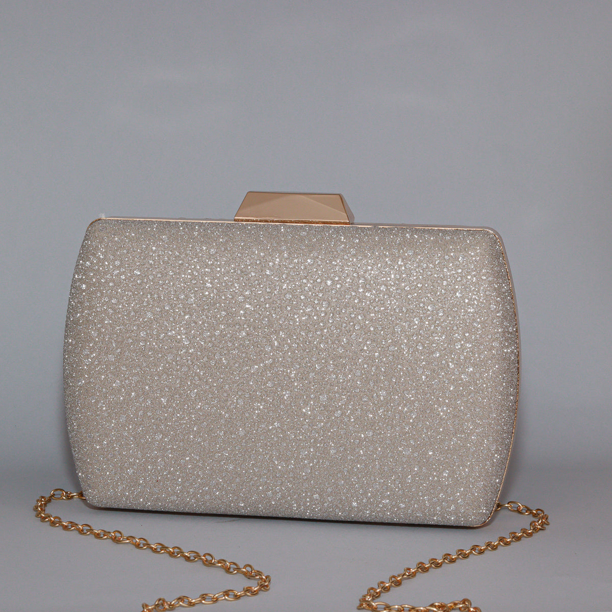 Sparkling Evening Clutch Bag with Dotted Pattern