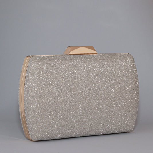 Sparkling Evening Clutch Bag with Dotted Pattern