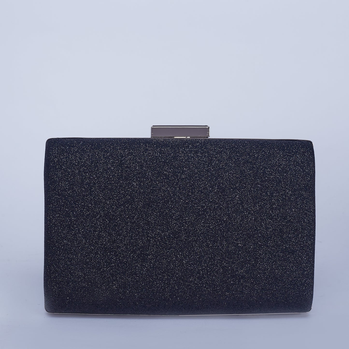 Glittering Horizon Rectangular Clutch with Minimalist Sleek Clasp