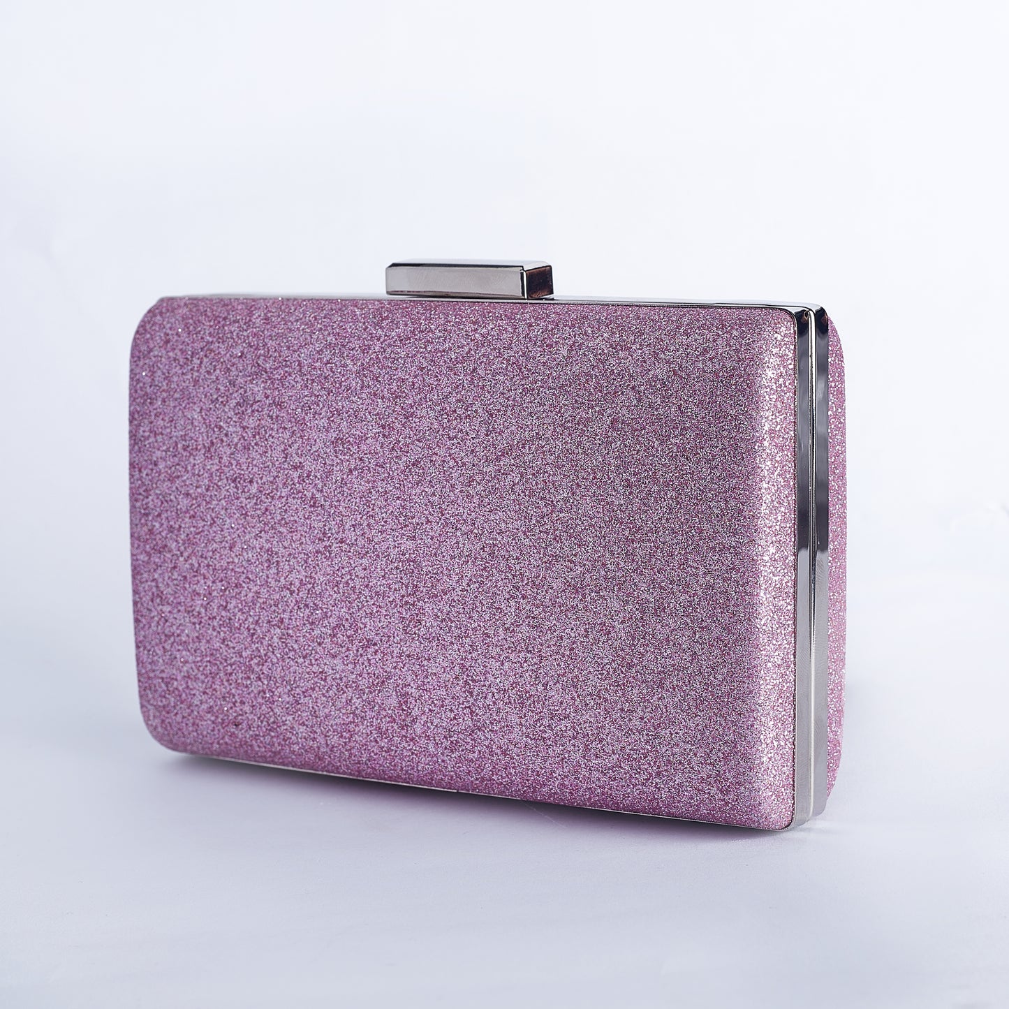 Glittering Horizon Rectangular Clutch with Minimalist Sleek Clasp