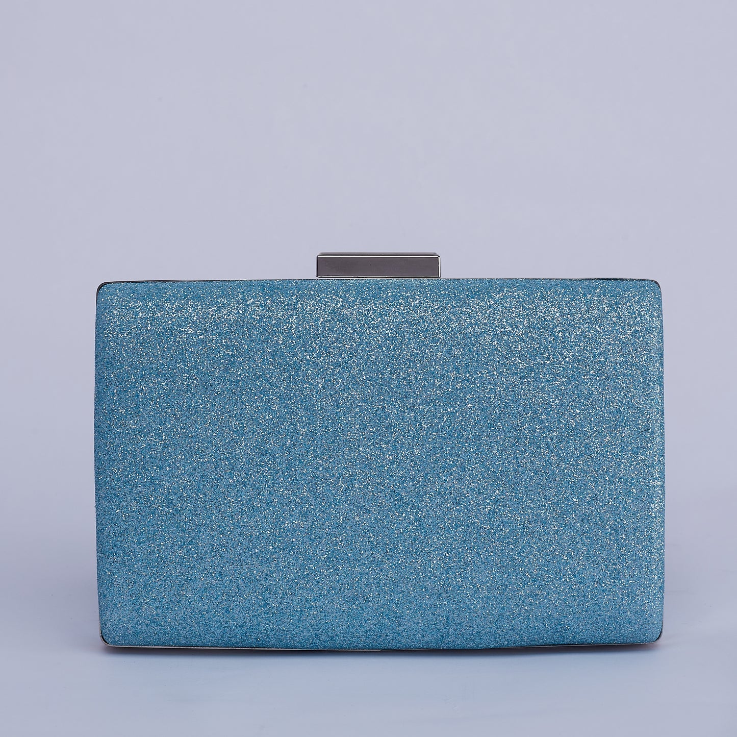 Glittering Horizon Rectangular Clutch with Minimalist Sleek Clasp